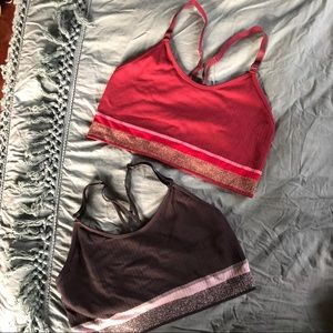 2 Cacique Bralette Plus size 22/24 black maroon